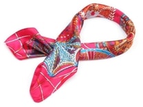 Šátek 57x57cm satén potisk (1 ks)