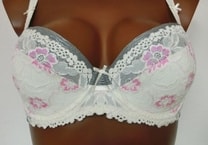 Podprsenka Vendelínka smetanovou s šedou