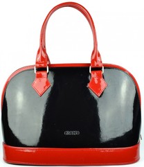 Černo-červená lakovaná kabelka S52