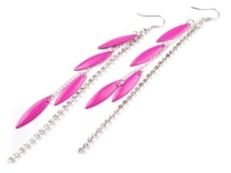 Řetízkové náušnice s lístečky (1 pár)