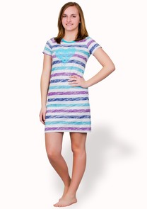 Dívčí noční košile se vzorem barevného proužku