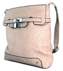 Crossbody kabelka se zámečkem S0708 béžová