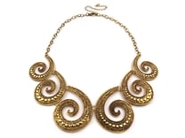 Kovový náhrdelník spirály (1 ks)