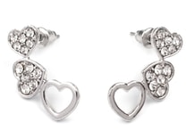 Kovové náušnice s broušenými kamínky (1 pár)